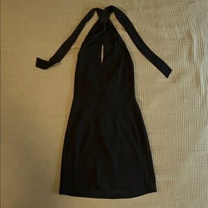 Elegant Black Halter Dress